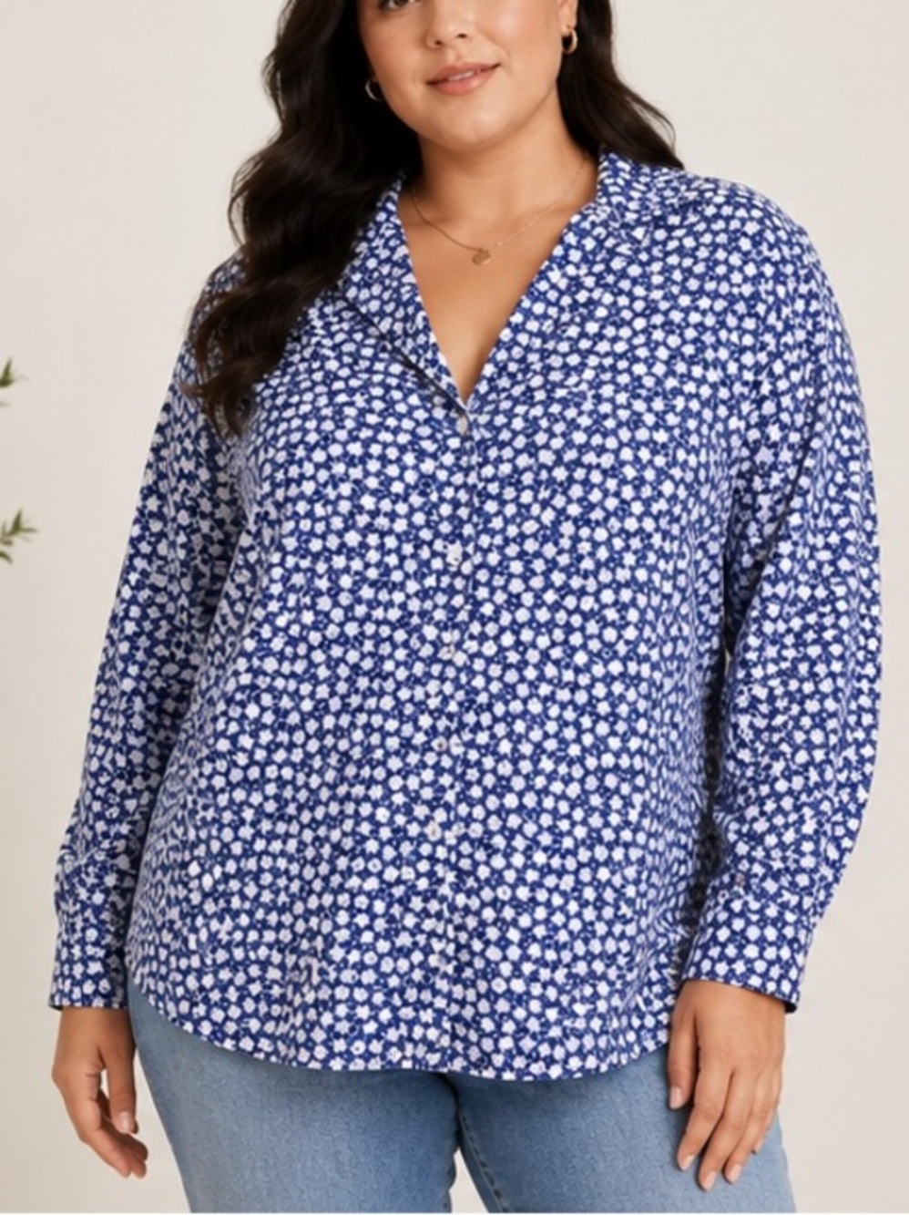 Grayson The Hero Daisies Buttondown Shirt in Blue Floral